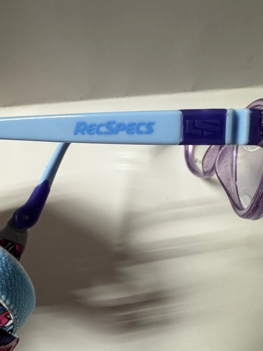 Kids Purple and Light Blue Eyeglasses with Adjustable Strap